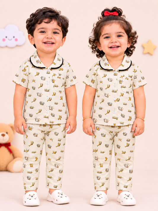 LITTLE ANI FRIENDS | KID BUTTON CO-ORD