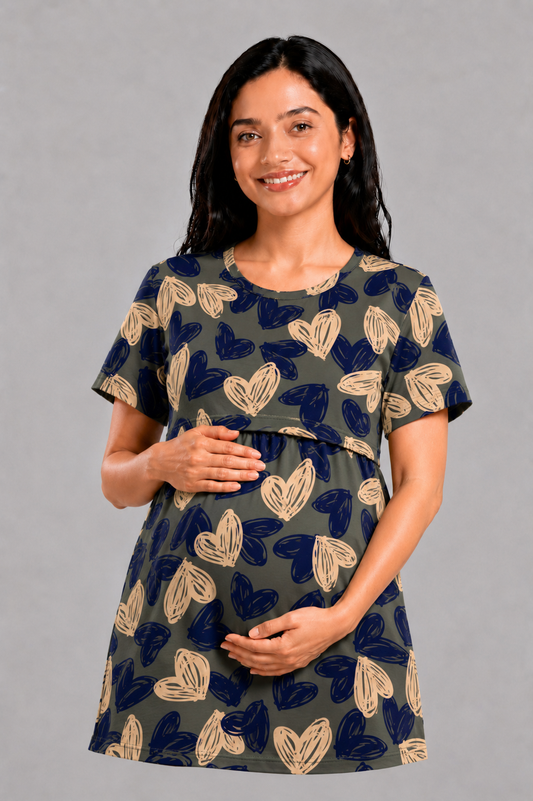 OLIVE SKETCH HEART | FEEDING TEES