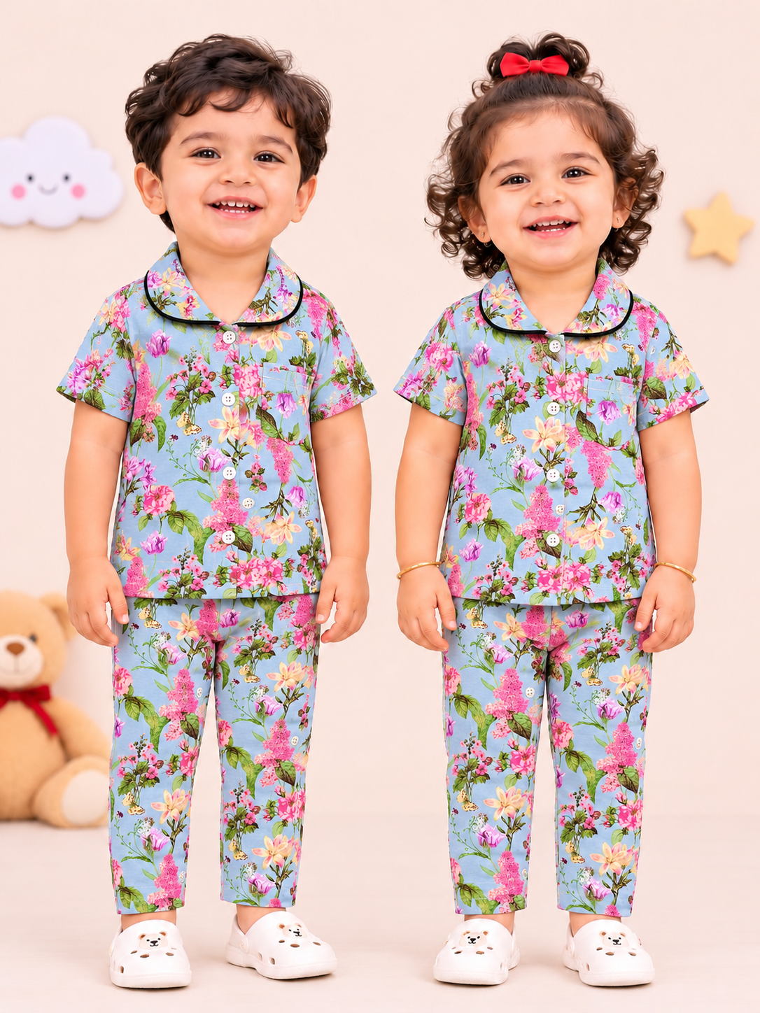 VINTAGE FLORAL | KID BUTTON CO-ORD