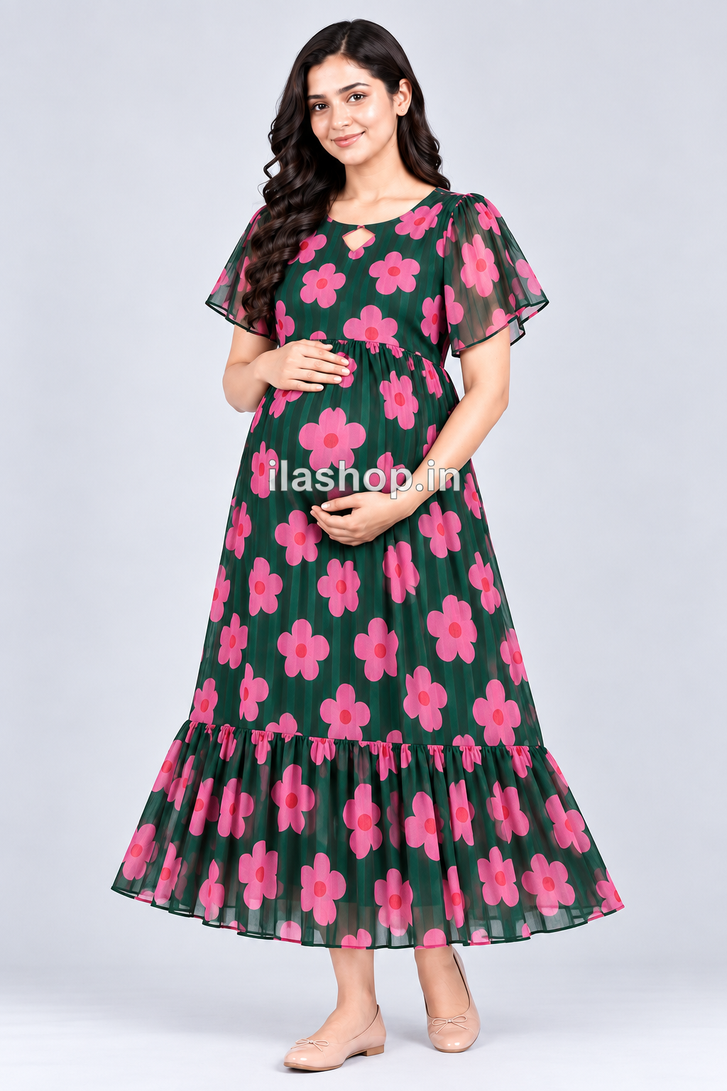 GEORGETTE PINK BLOSSOM | ZIPPER
