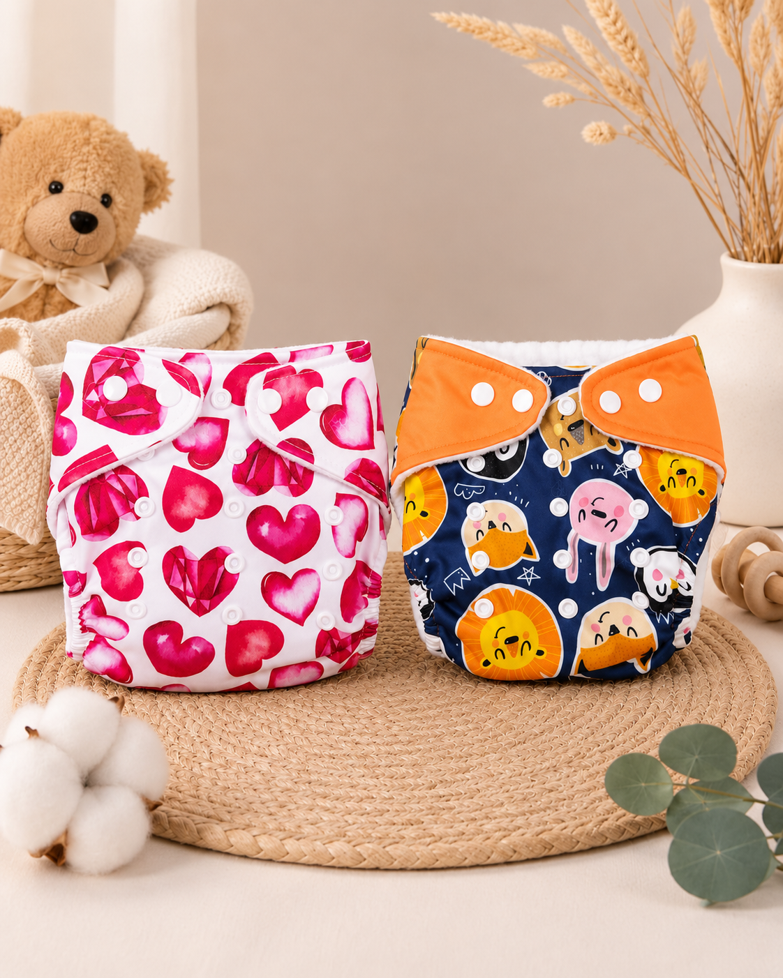 RUBY HEART & CUTE ANIMAL | DIAPER