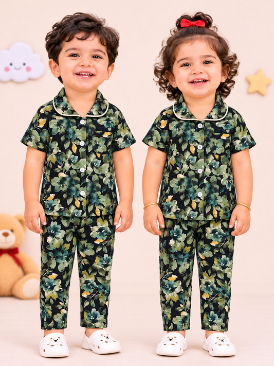 CHARCOL FOREST | KID BUTTON CO-ORD
