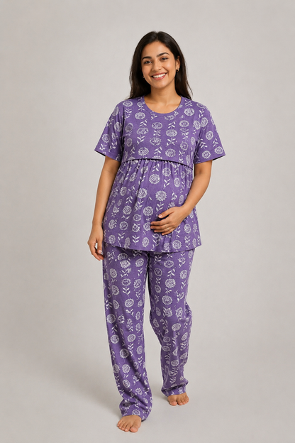 MAUVE  FLORAL | PEPLUM