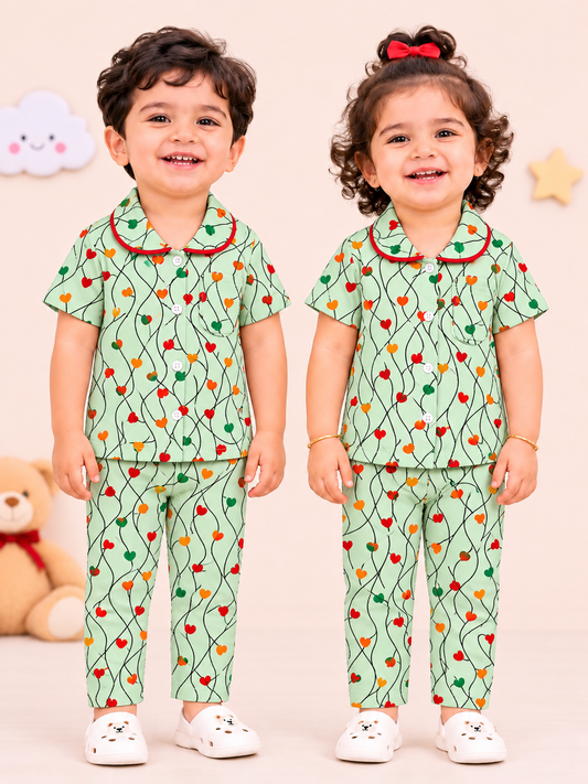 PISTA LOVE HEARTS | KID BUTTON CO-ORD