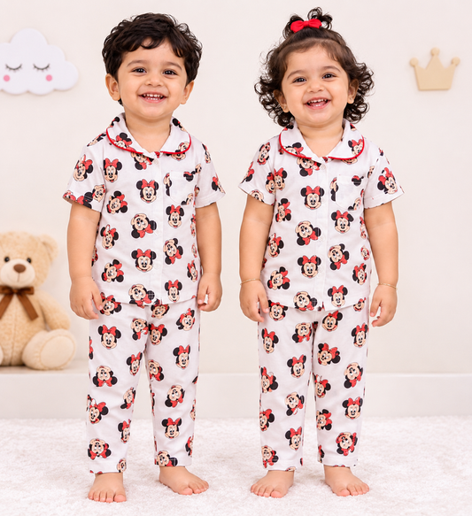 ORANGE MICKEY | KID BUTTON CO-ORD