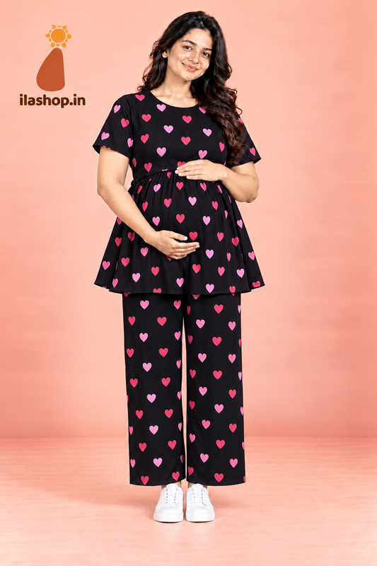 NAVY PINK VALENTINE | PEPLUM