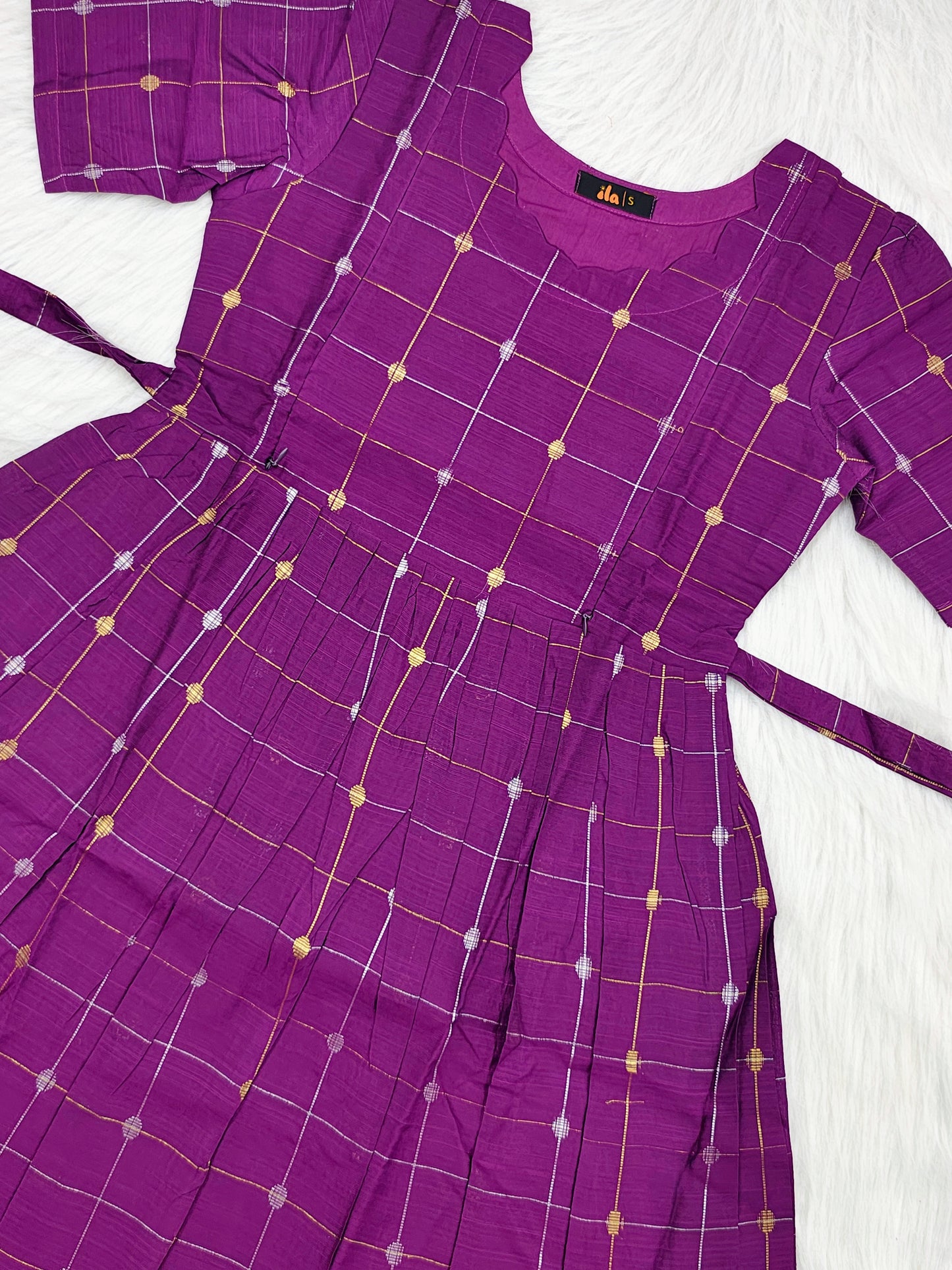 PURPLE CHECKS | ZIPPER