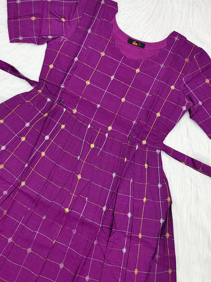 PURPLE CHECKS | ZIPPER