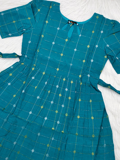 TEAL CHECKS | ZIPPER