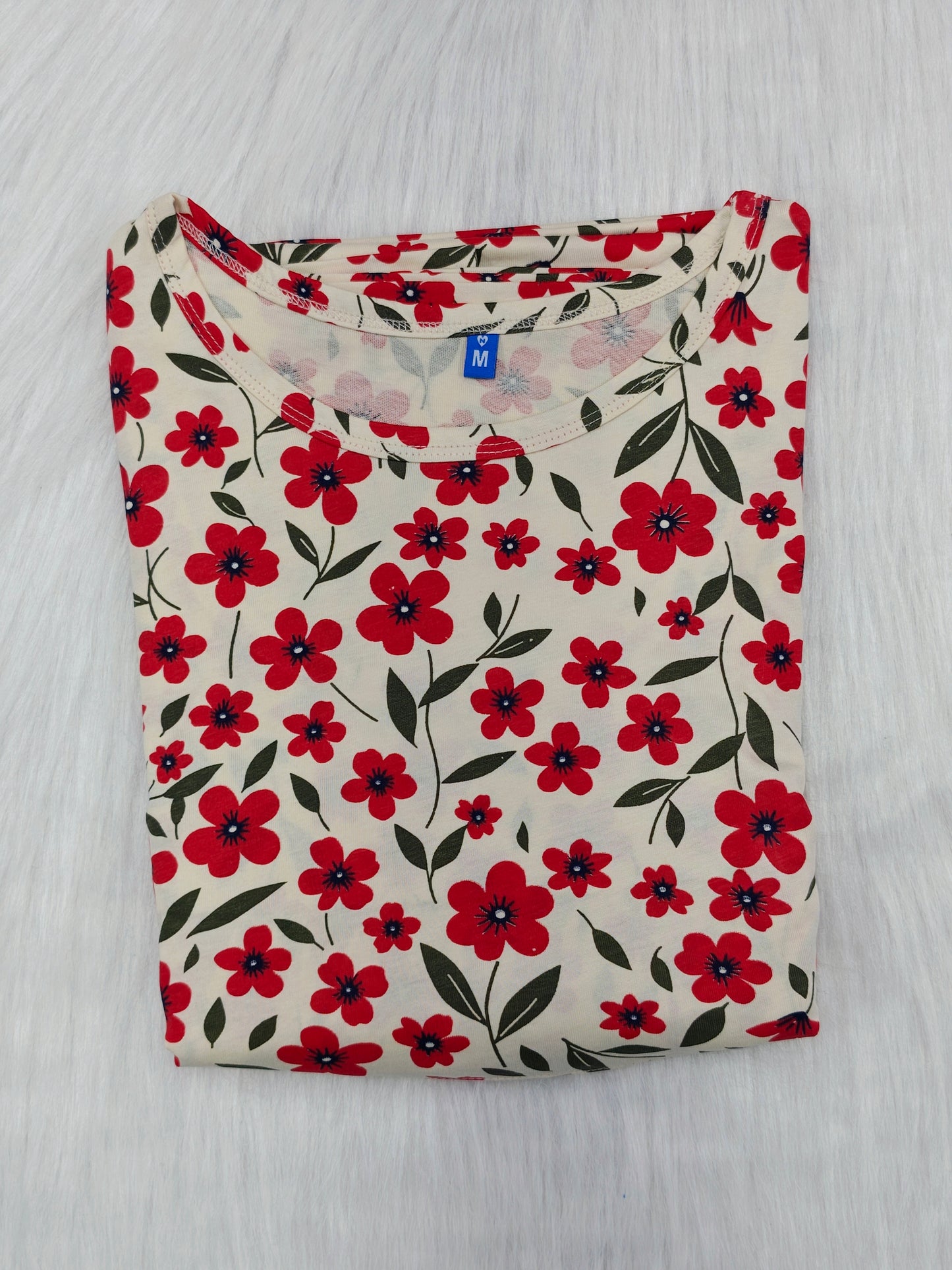 CREAMY RED FLORAL | NORMAL