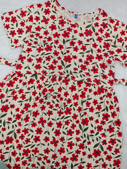 CREAMY RED FLORAL | NORMAL