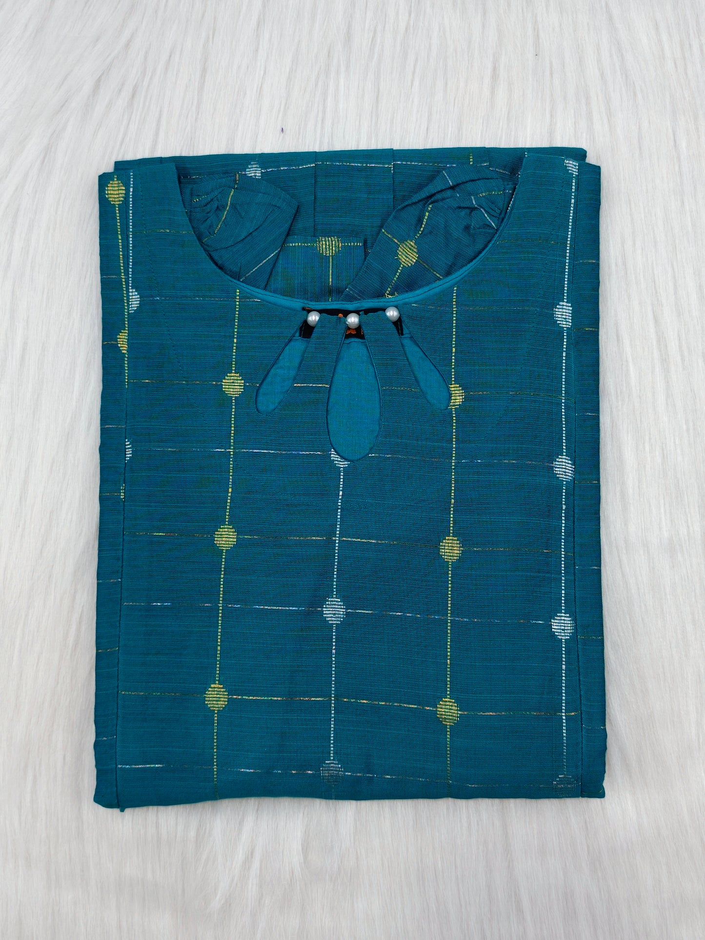 TEAL CHECKS | ZIPPER