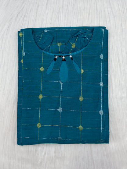 TEAL CHECKS | ZIPPER