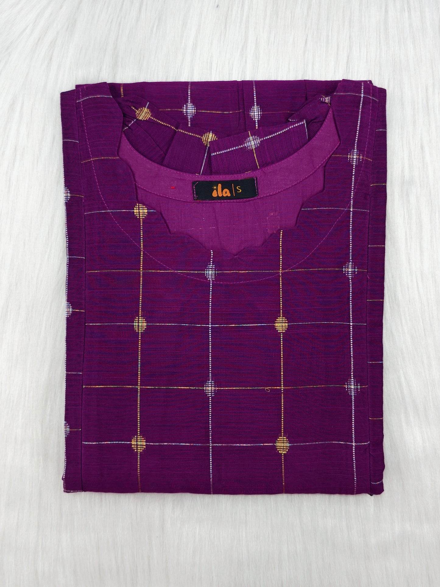 PURPLE CHECKS | ZIPPER