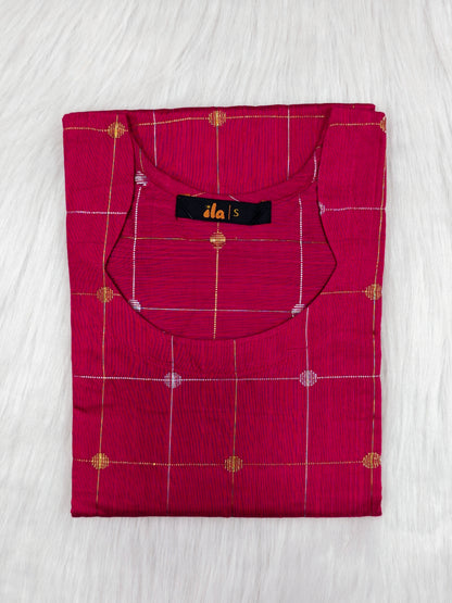 PINK CHECKED | KURTI