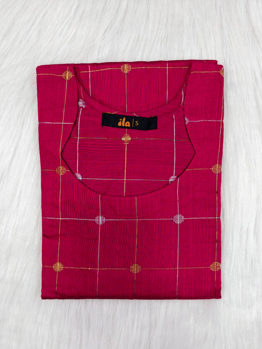 PINK CHECKED | KURTI