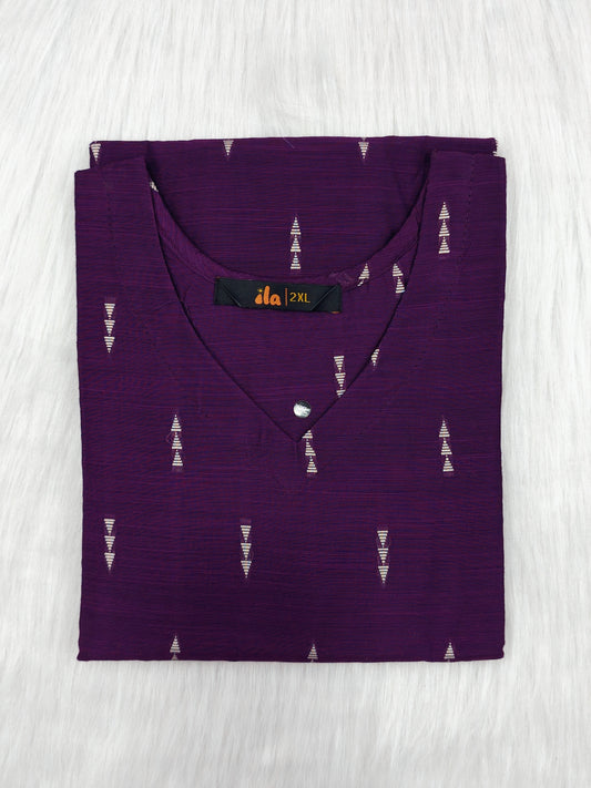PURPLE V NECK | KURTI