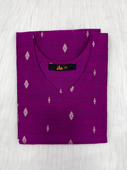 MAGENTA V NECK | KURTI