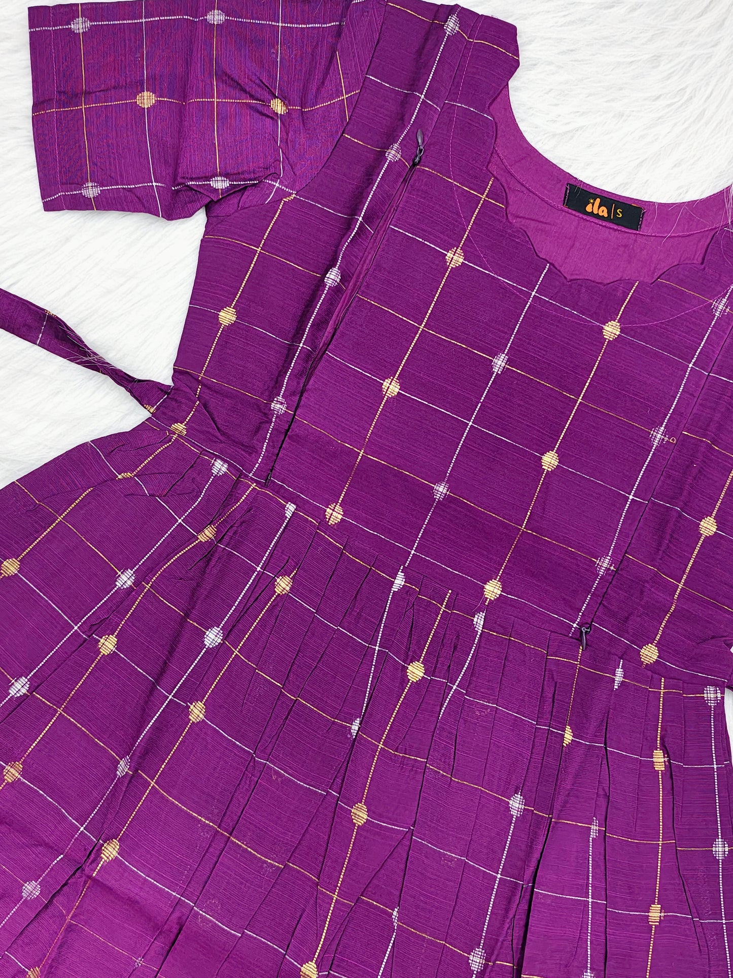 PURPLE CHECKS | ZIPPER