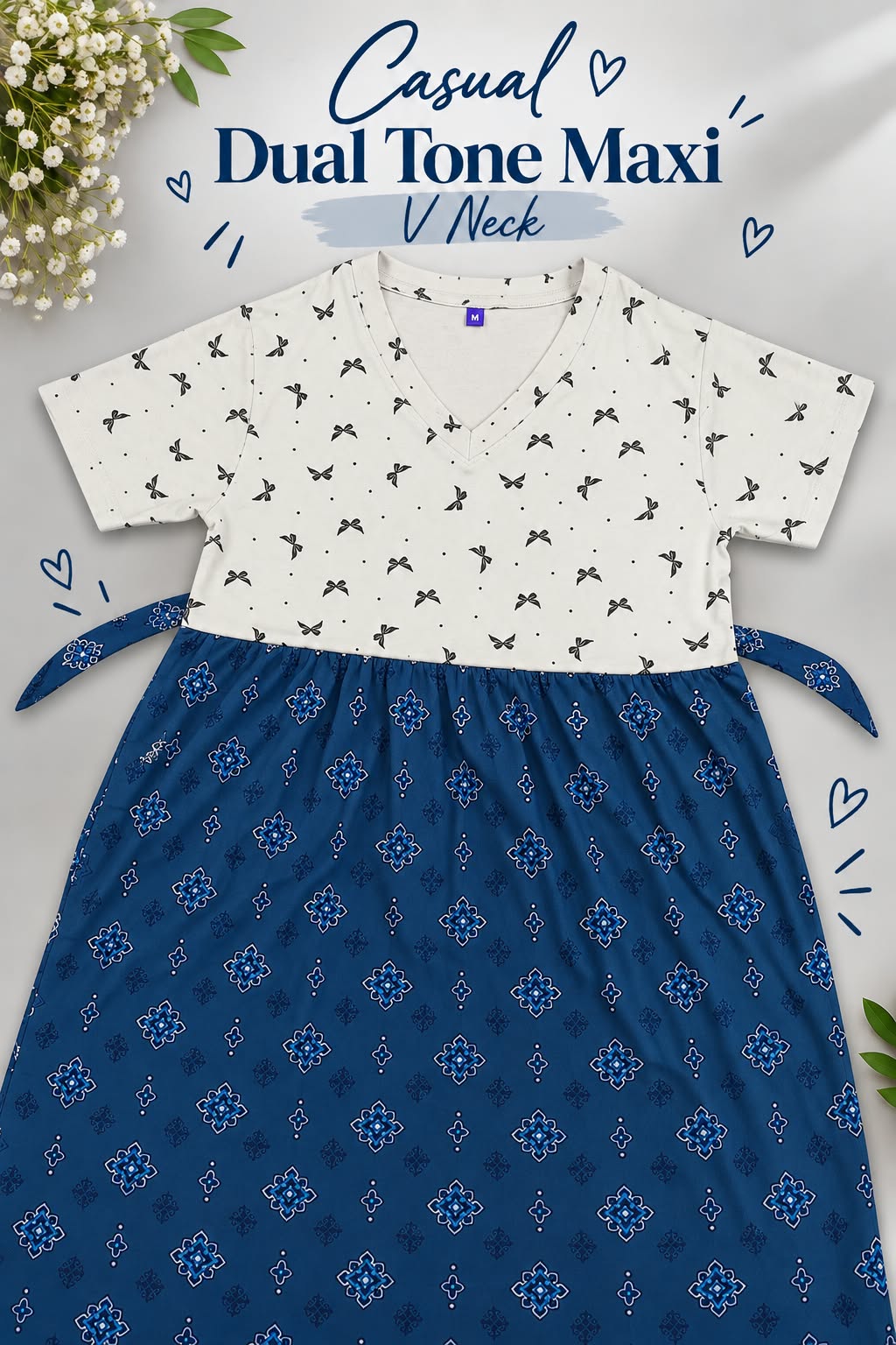WHITE BLUE MANDELIAN | CASUAL