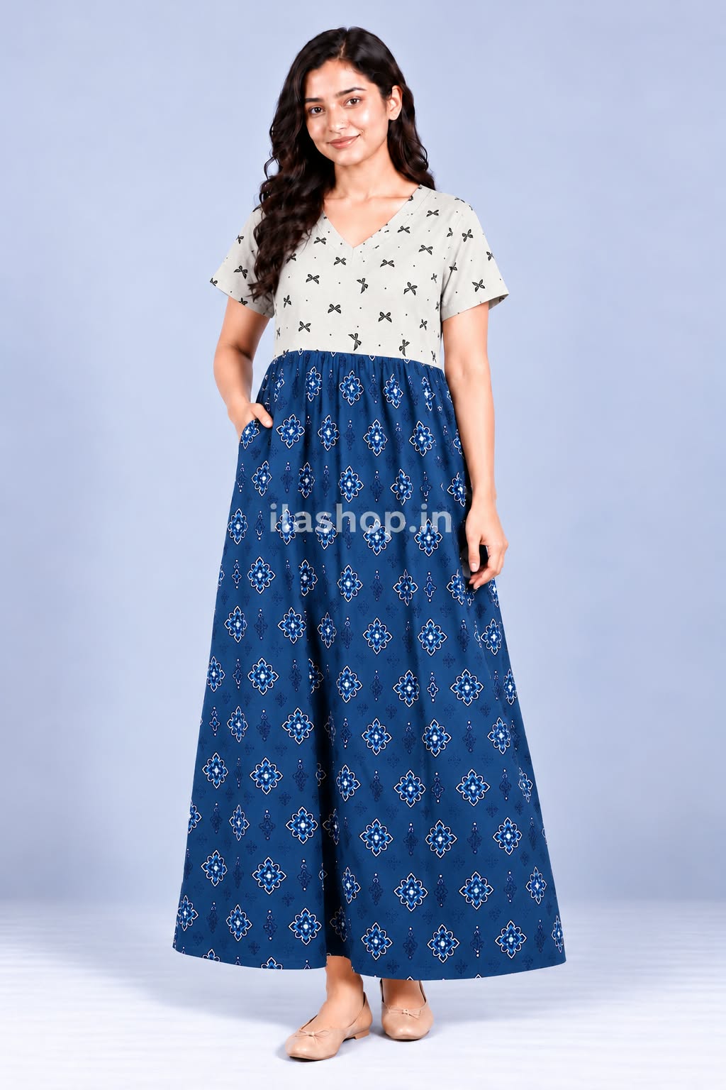 WHITE BLUE MANDELIAN | CASUAL