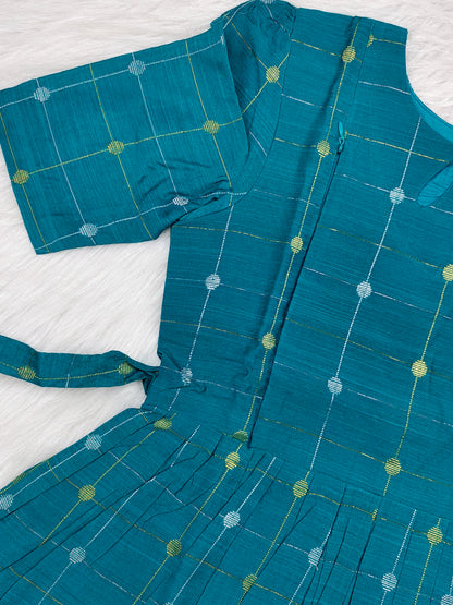 TEAL CHECKS | ZIPPER